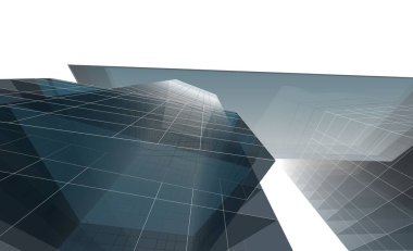 soyut mimari duvar kağıdı gökdelen tasarımı, dijital konsept arkaplan