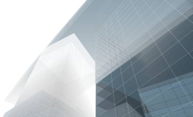 soyut mimari duvar kağıdı gökdelen tasarımı, dijital konsept arkaplan