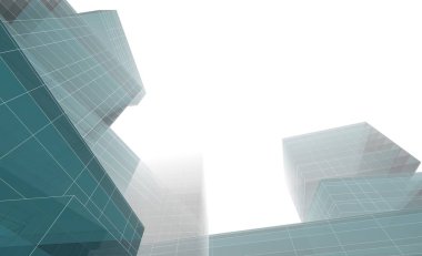 soyut mimari duvar kağıdı gökdelen tasarımı, dijital konsept arkaplan