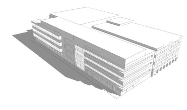 abstract architectural wallpaper high building design, digital concept background