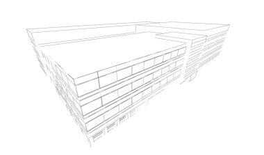 abstract architectural wallpaper high building design, digital concept background