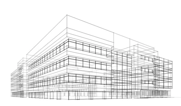 Абстрактні Архітектурні Шпалери Високий Дизайн Будівлі Цифровий Концепт Фон — стокове фото