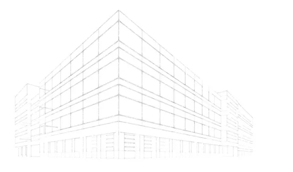 Abstract Architectural Wallpaper High Building Design Digital Concept Background — ストック写真