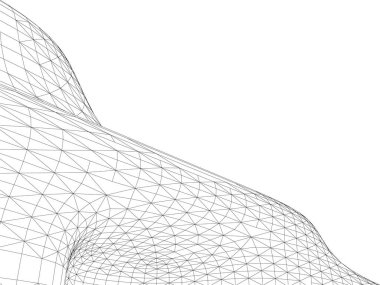 Mimari sanat konseptinde soyut çizgiler, minimum geometrik şekiller. 