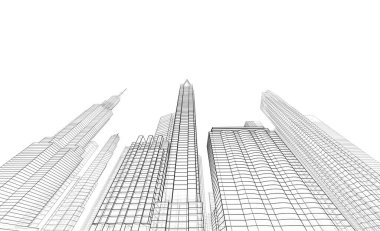 soyut mimari duvar kağıdı gökdelen tasarımı, dijital konsept arkaplan