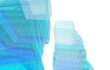 soyut mimari duvar kağıdı gökdelen tasarımı, dijital konsept arkaplan