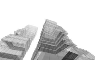 soyut mimari duvar kağıdı gökdelen tasarımı, dijital konsept arkaplan