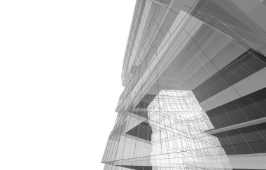 soyut mimari duvar kağıdı gökdelen tasarımı, dijital konsept arkaplan