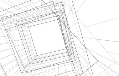 soyut mimari duvar kağıdı gökdelen tasarımı, dijital konsept arkaplan