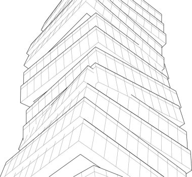 soyut mimari duvar kağıdı gökdelen tasarımı, dijital konsept arkaplan