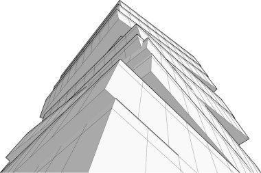 soyut mimari duvar kağıdı gökdelen tasarımı, dijital konsept arkaplan