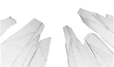 soyut mimari duvar kağıdı gökdelen tasarımı, dijital konsept arkaplan