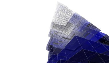 soyut mimari duvar kağıdı gökdelen tasarımı, dijital konsept arkaplan
