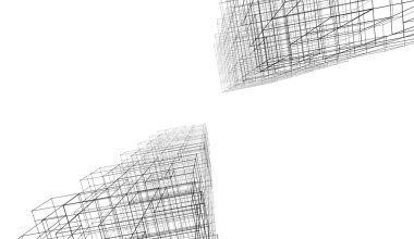 soyut mimari duvar kağıdı gökdelen tasarımı, dijital konsept arkaplan