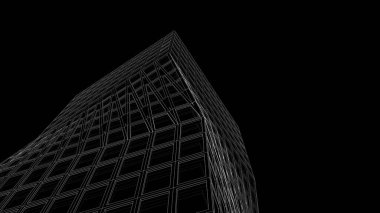 soyut mimari duvar kağıdı gökdelen tasarımı, dijital konsept arkaplan