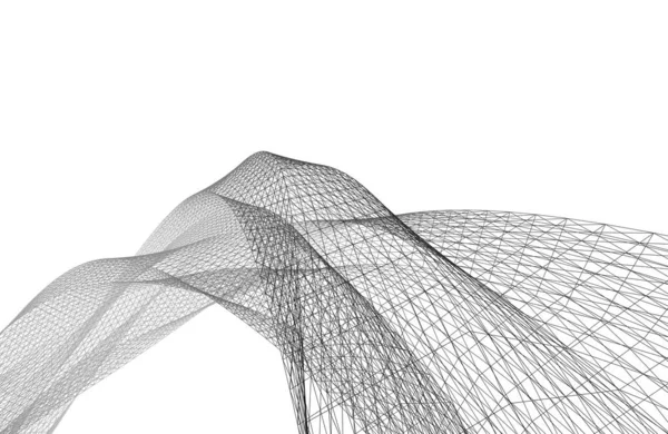 Futuristisk Perspektiv Abstrakt Arkitektonisk Tapetdesign Digital Konseptbakgrunn – stockfoto