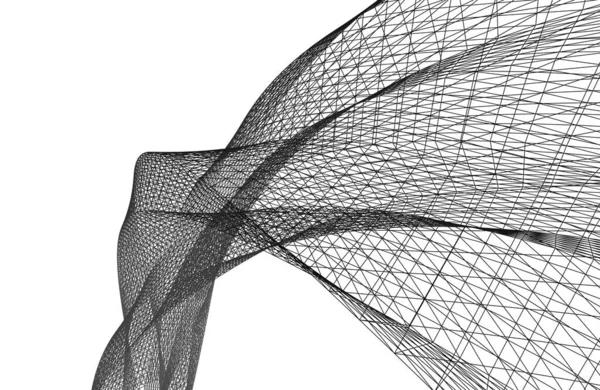 Φουτουριστική Προοπτική Αφηρημένη Αρχιτεκτονική Ταπετσαρία Σχεδιασμό Ψηφιακή Έννοια Φόντο — Φωτογραφία Αρχείου