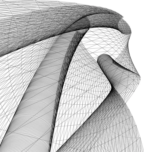 Futurystyczna Perspektywa Abstrakcyjny Projekt Wektora Tapety Architektonicznej Cyfrowe Tło Koncepcyjne — Wektor stockowy