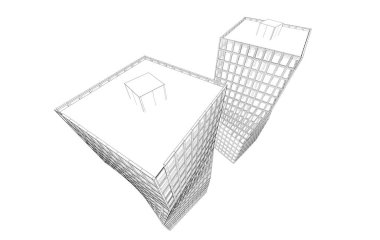  Gelecek perspektifi, soyut mimari duvar kağıdı tasarımı, dijital konsept arkaplan