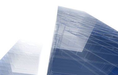  Gelecek perspektifi, soyut mimari duvar kağıdı tasarımı, dijital konsept arkaplan