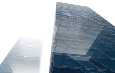  Gelecek perspektifi, soyut mimari duvar kağıdı tasarımı, dijital konsept arkaplan