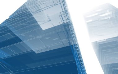  Gelecek perspektifi, soyut mimari duvar kağıdı tasarımı, dijital konsept arkaplan