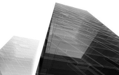  Gelecek perspektifi, soyut mimari duvar kağıdı tasarımı, dijital konsept arkaplan