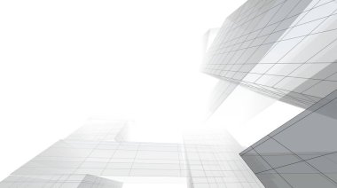  Gelecek perspektifi, soyut mimari duvar kağıdı tasarımı, dijital konsept arkaplan