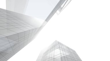  Gelecek perspektifi, soyut mimari duvar kağıdı tasarımı, dijital konsept arkaplan