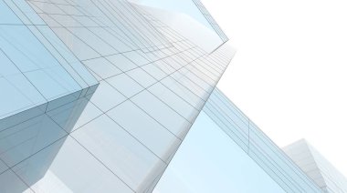  Gelecek perspektifi, soyut mimari duvar kağıdı tasarımı, dijital konsept arkaplan