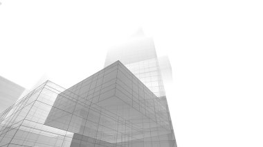  Gelecek perspektifi, soyut mimari duvar kağıdı tasarımı, dijital konsept arkaplan