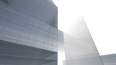  Gelecek perspektifi, soyut mimari duvar kağıdı tasarımı, dijital konsept arkaplan