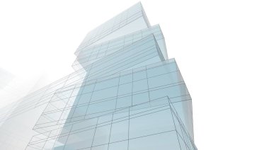  Gelecek perspektifi, soyut mimari duvar kağıdı tasarımı, dijital konsept arkaplan