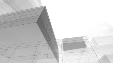  Gelecek perspektifi, soyut mimari duvar kağıdı tasarımı, dijital konsept arkaplan