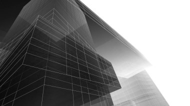  Gelecek perspektifi, soyut mimari duvar kağıdı tasarımı, dijital konsept arkaplan