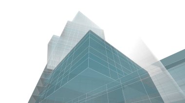  Gelecek perspektifi, soyut mimari duvar kağıdı tasarımı, dijital konsept arkaplan