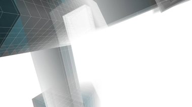  Gelecek perspektifi, soyut mimari duvar kağıdı tasarımı, dijital konsept arkaplan