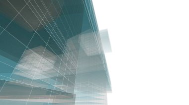  Gelecek perspektifi, soyut mimari duvar kağıdı tasarımı, dijital konsept arkaplan