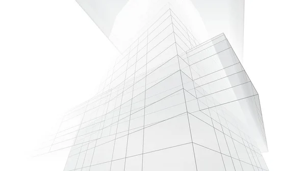 Футуристическая Перспектива Абстрактный Архитектурный Дизайн Обоев Цифровой Концептуальный Фон — стоковое фото