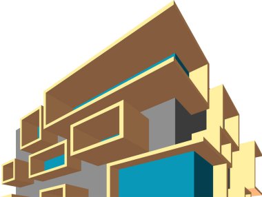  Gelecek perspektifi, soyut mimari duvar kağıdı vektör tasarımı, dijital konsept arkaplan