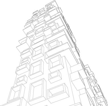  Gelecek perspektifi, soyut mimari duvar kağıdı vektör tasarımı, dijital konsept arkaplan