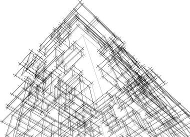  Gelecek perspektifi, soyut mimari duvar kağıdı vektör tasarımı, dijital konsept arkaplan