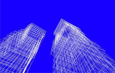  Gelecek perspektifi, soyut mimari duvar kağıdı vektör tasarımı, dijital konsept arkaplan