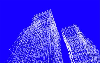  Gelecek perspektifi, soyut mimari duvar kağıdı vektör tasarımı, dijital konsept arkaplan