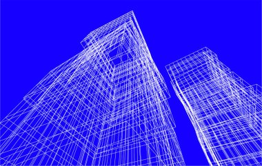  Gelecek perspektifi, soyut mimari duvar kağıdı vektör tasarımı, dijital konsept arkaplan