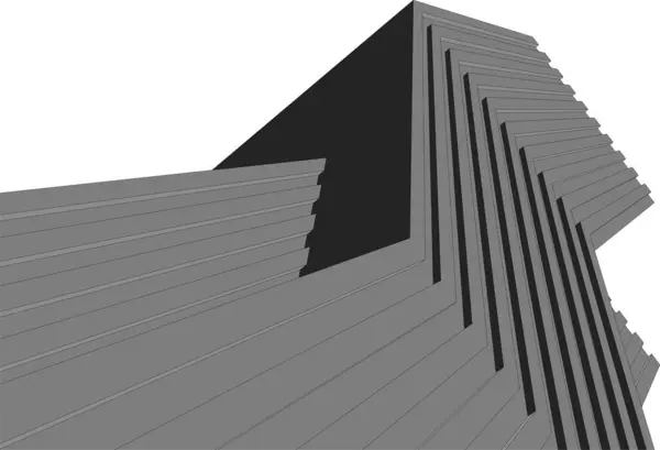 Arkitektonisk Konst Koncept Minimala Geometriska Former — Stock vektor