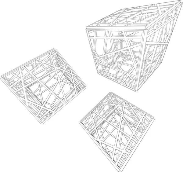 Arkitektonisk Konst Vektor Tapeter — Stock vektor