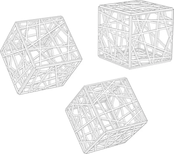 Cube Modèle Cube Cube Cube — Image vectorielle