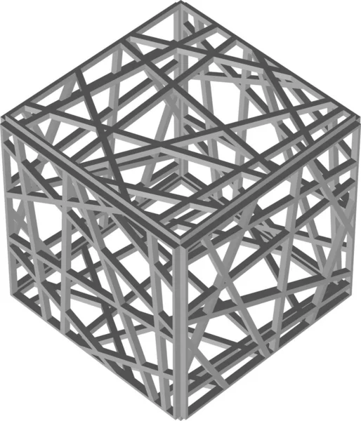 Abstrakti Geometrinen Muoto Eristetty Valkoinen — vektorikuva