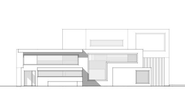 Binanın mimari 3d çizim çizim ev